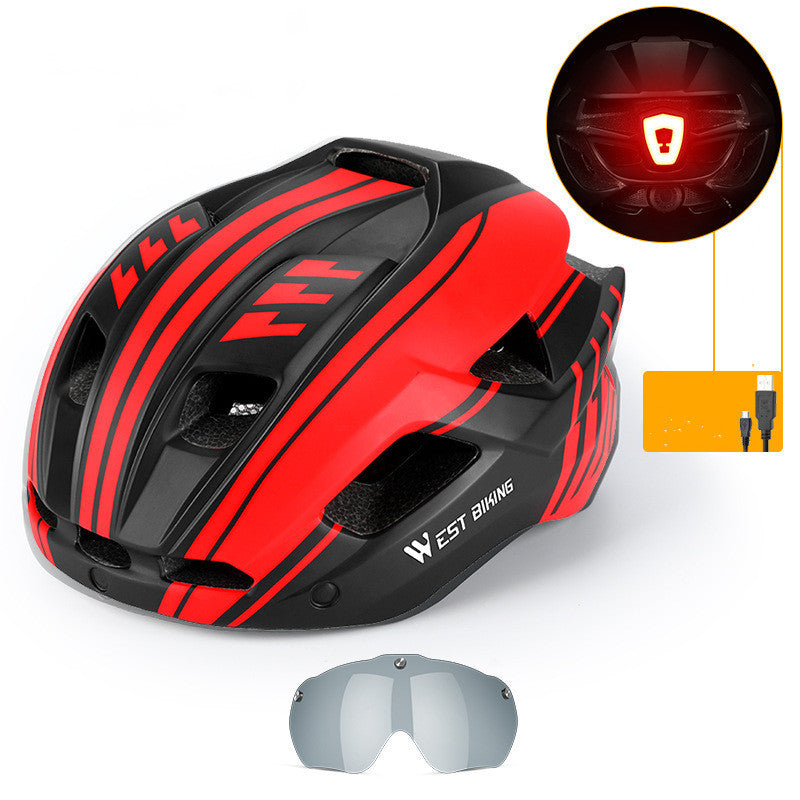 Biking Helmet Integrated With Goggles