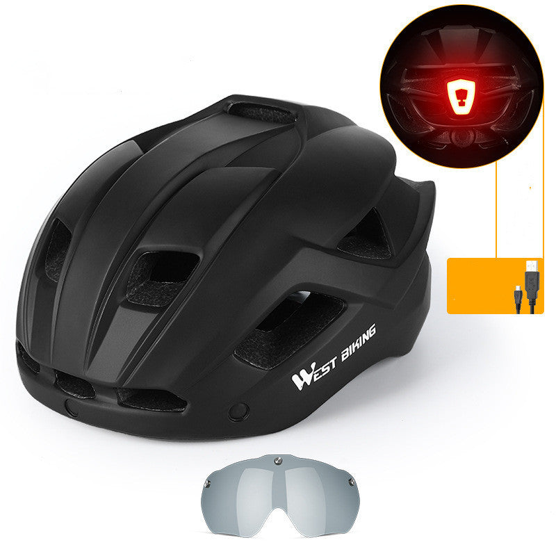 Biking Helmet Integrated With Goggles