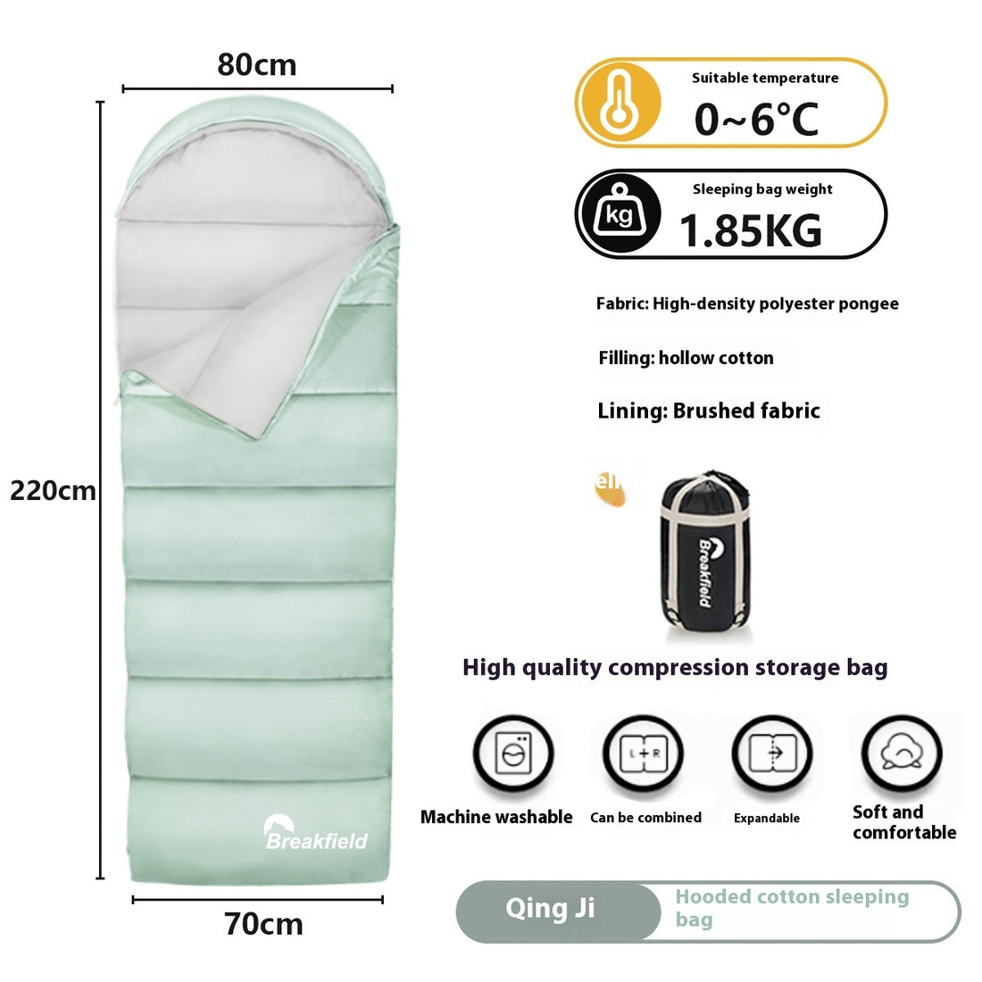 Outdoor Camping Thickened Waterproof Sleeping Bag