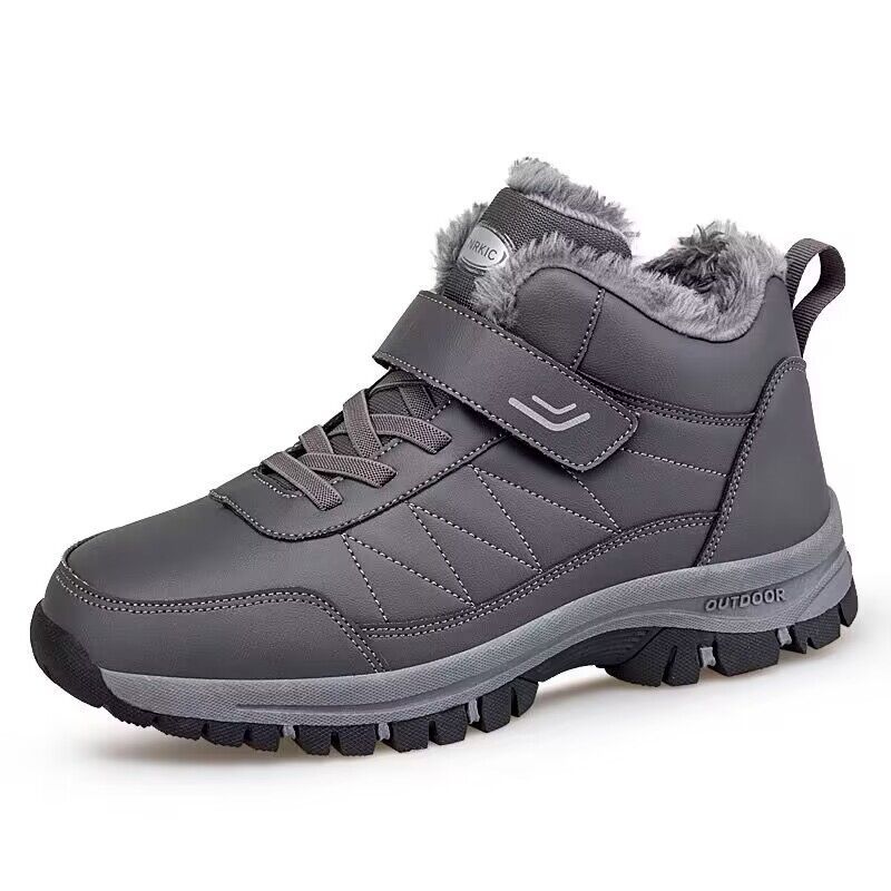 Men's High-top Travel Fleece-lined Hiking Shoes