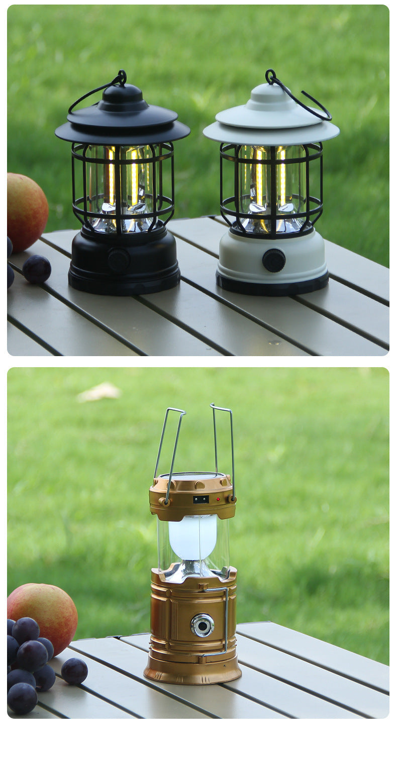 Outdoor Lamp Retro Revolving Lantern