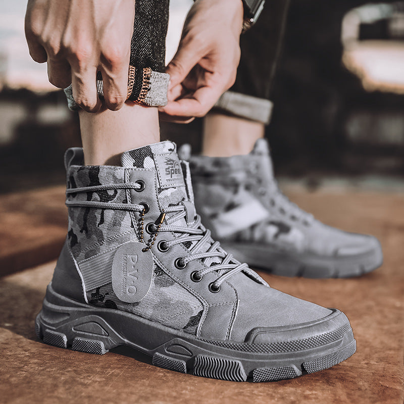 Canvas High-Top Retro Outdoor Hiking Boots